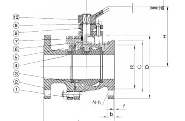 DIN F4 Ball Valve